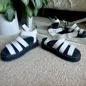 Never Worn - Dr. Martens White Blaire Fisherman Platform Sandal